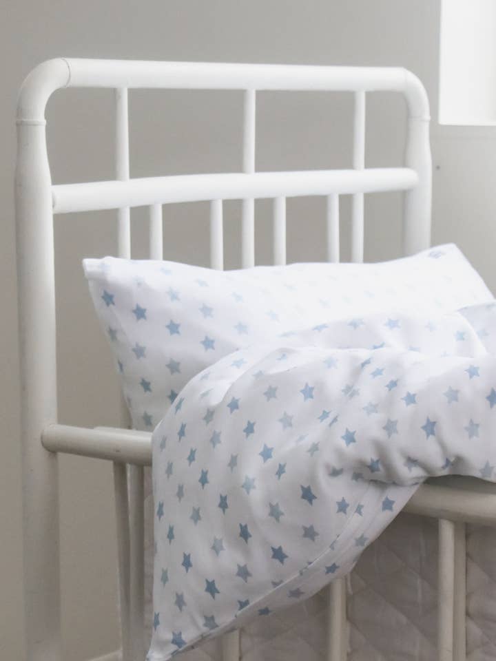 Littleheart Cot Bedding Little Star Blue for wholesale by Littleheart