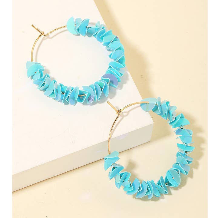 Layered Sequin Hoop Earrings for wholesale by Anarchy Street
