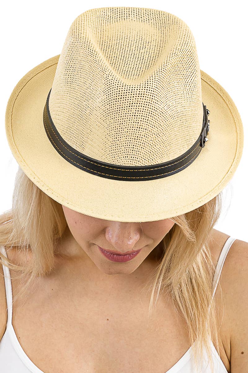 Cap Zone - Wholesale Fedora - Women's - Elite Crafted Natural Straw Rodeo Sombrero Fedora5
