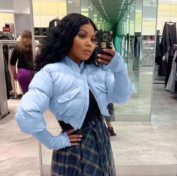 Flarix - Venta al por mayor Chaqueta - Mujer - abrigos casuales de invierno de color puro para mujer19