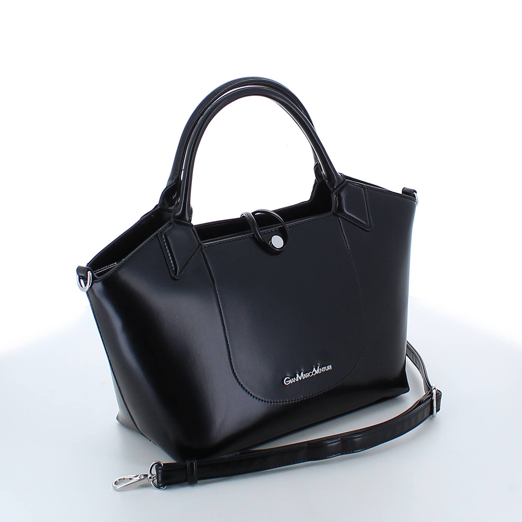 Marina Galanti – Sacola - Mulher por atacado – Bolsa de mão média preta0