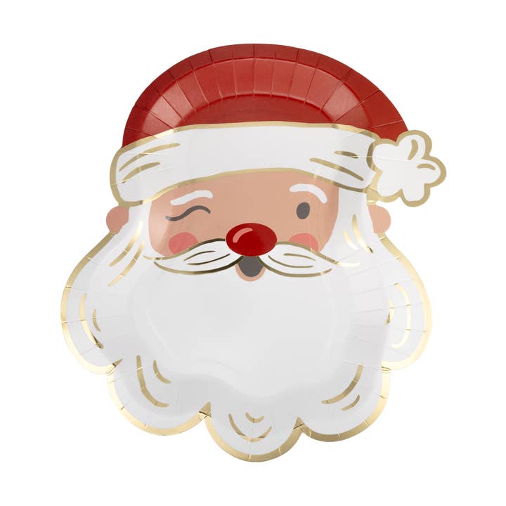 WHM1140 - Santa Face Shaped Paper Plate and other Purchase Wholesale foil trays. Free Returns & Net 60 Terms on Faire trending on Faire.