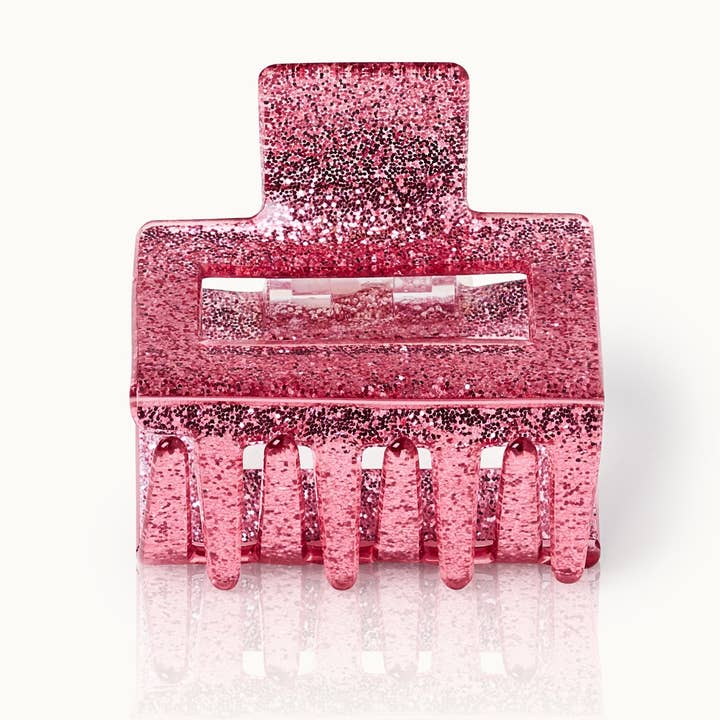 Haarklammer Square Pink Glitter for wholesale by by Vivi.