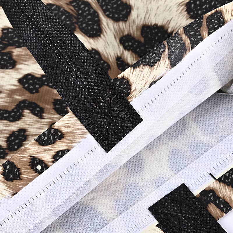 ByHome - Vendita all'ingrosso Buste regalo - 50 pezzi, 4 misure Borsa regalo in tessuto non tessuto con stampa animale leopardata5