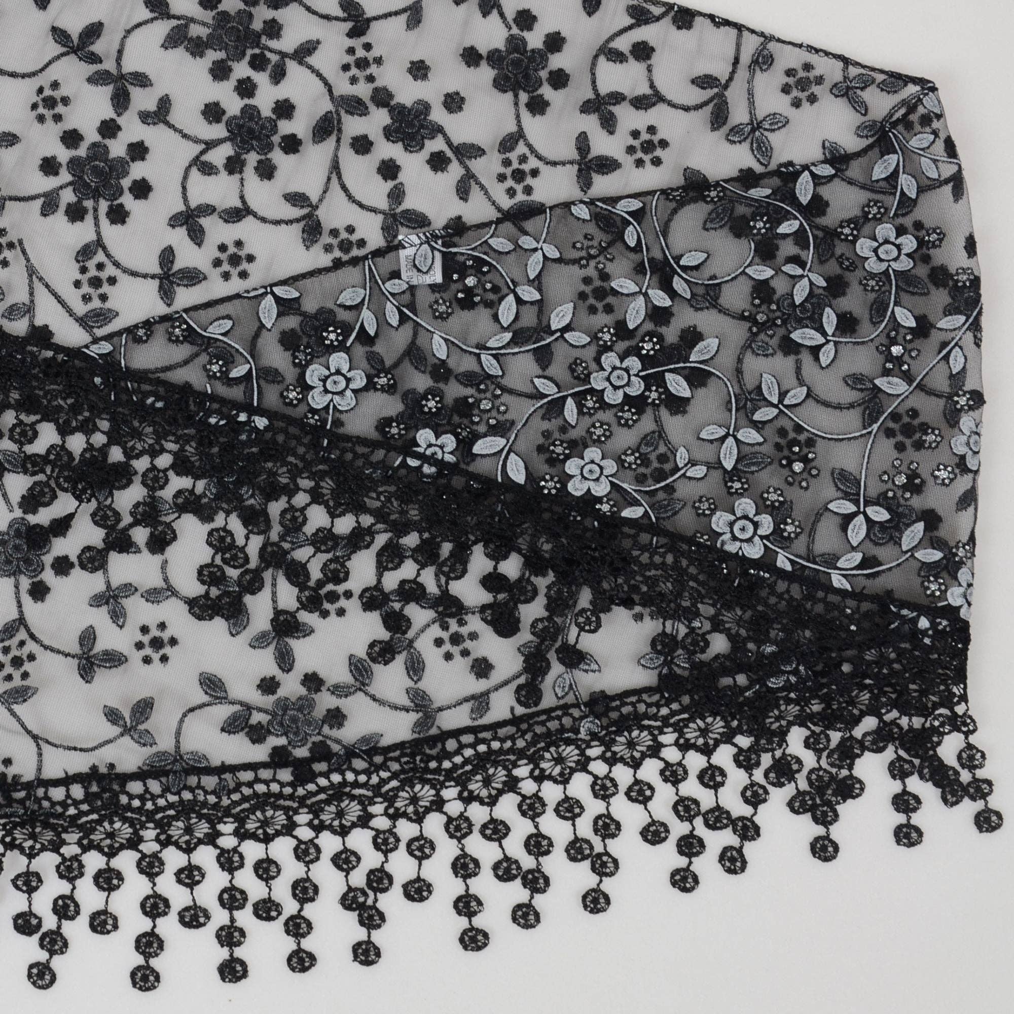 AK Brand - Venta al por mayor Bufanda - Mujer - Bufanda triangular ligera de encaje floral para la cabeza26