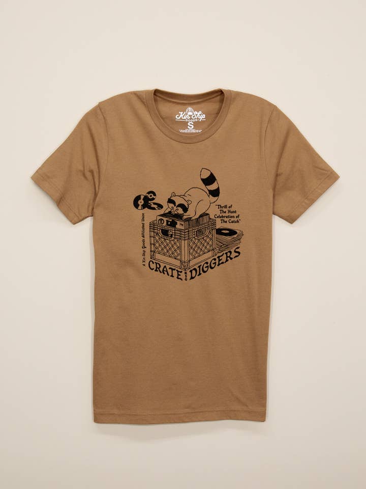 Crate Diggers Tee for wholesale by Kin Ship Goods
