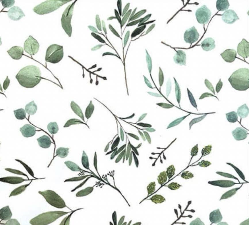 Hullaballoons - Venta al por mayor Papel de seda - Papel de seda con estampado de eucalipto | Paquete de 10 hojas 50,8 cm x 76,2 cm0