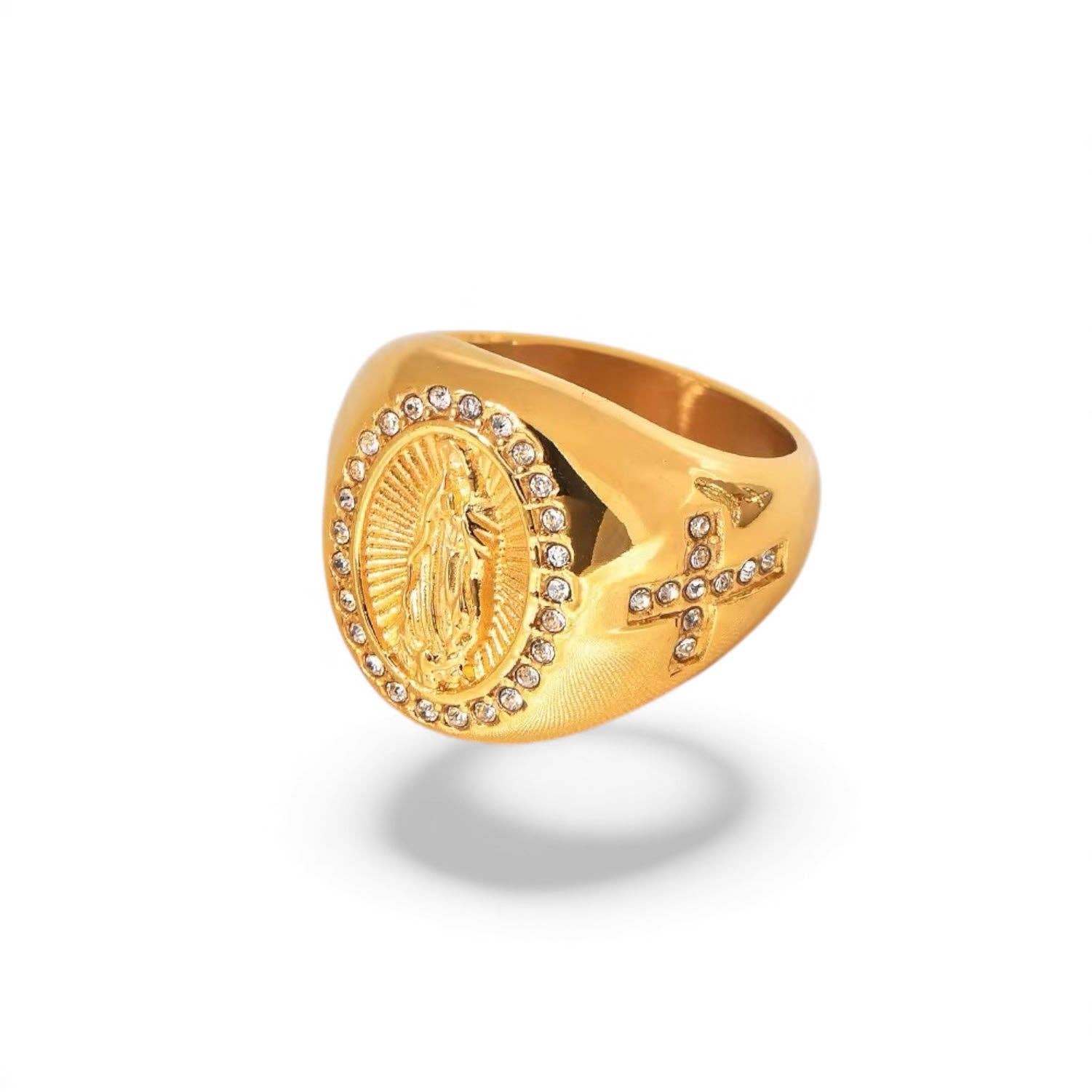 Jagged Halo Jewelry - Wholesale Multi-Stone Ring - Miraculous Medal Ring