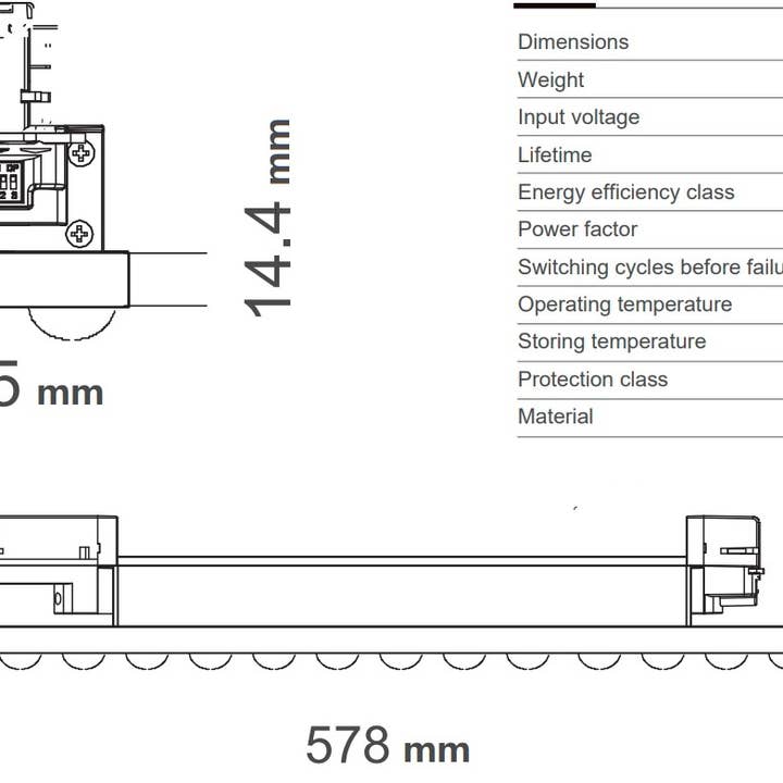 TulpLux – wholesale Light bulb/puck – LED 3-phase trackline0.6 White 4000k1