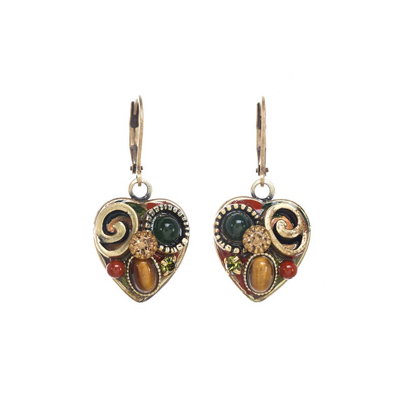 Michal Golan Jewelry - Wholesale Dangle Earrings - Evergreen Heart Earrings