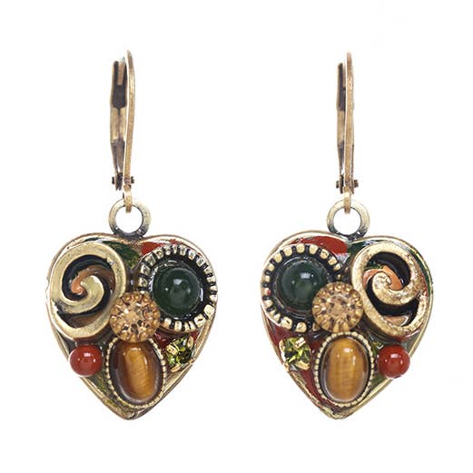 Michal Golan Jewelry - Wholesale Dangle Earrings - Evergreen Heart Earrings0