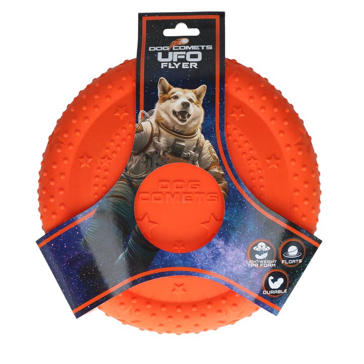 Dog Comets UFO Flyer Orange for wholesale by Hofman Animal Care