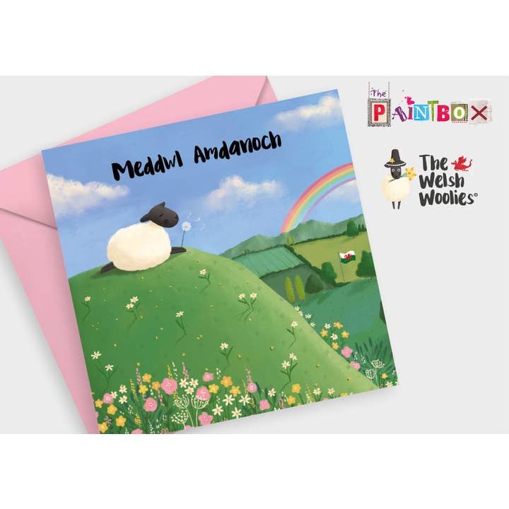 Meddwl Amdanoch - Pensando en Ti Tarjetas de Ovejas Galesas x6 para venta al por mayor de The Paintbox