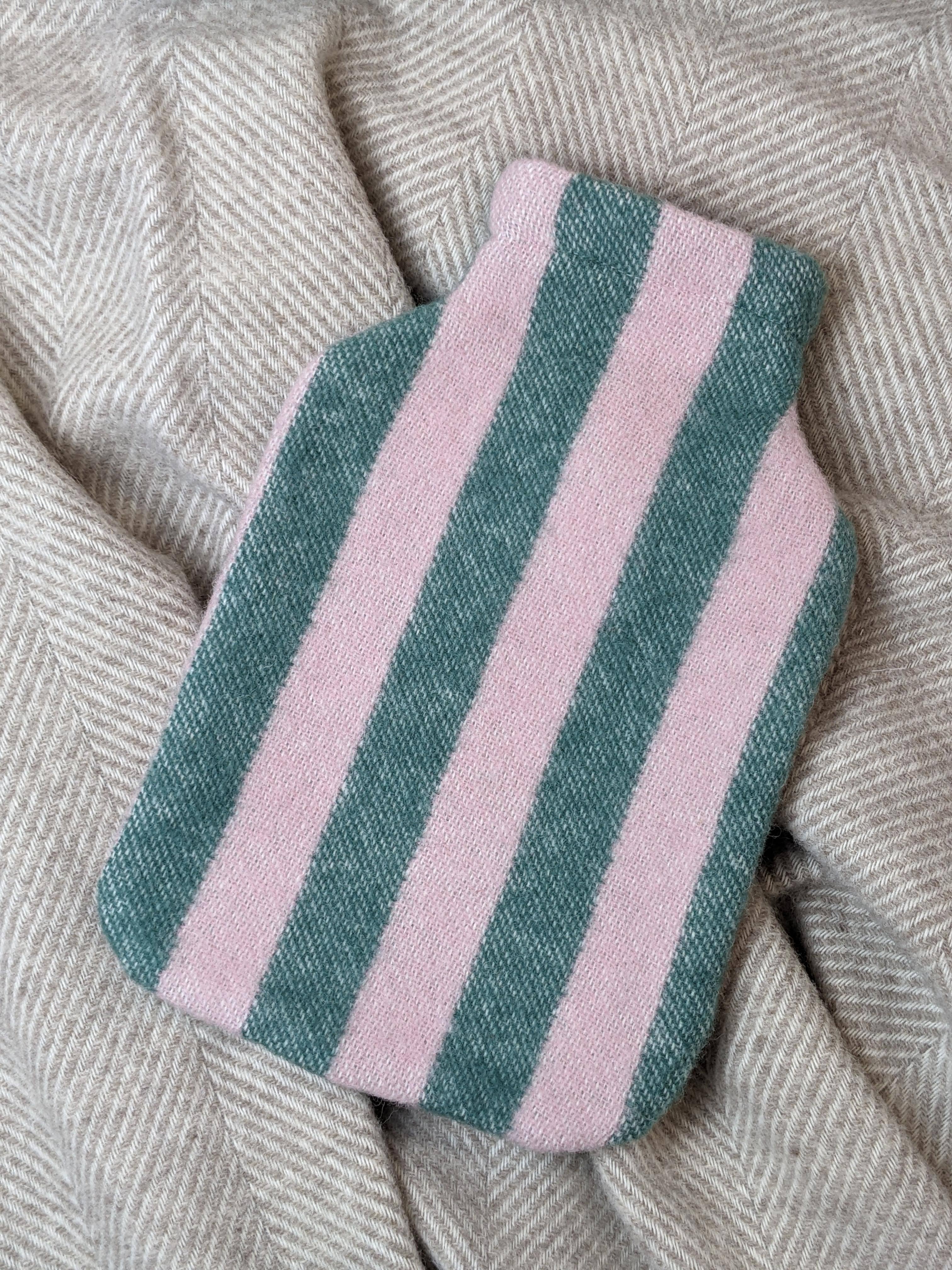 Coudre Berlin – wholesale Hot/cold compress – Hot water bottle cover STRIPES greenstone / rose0