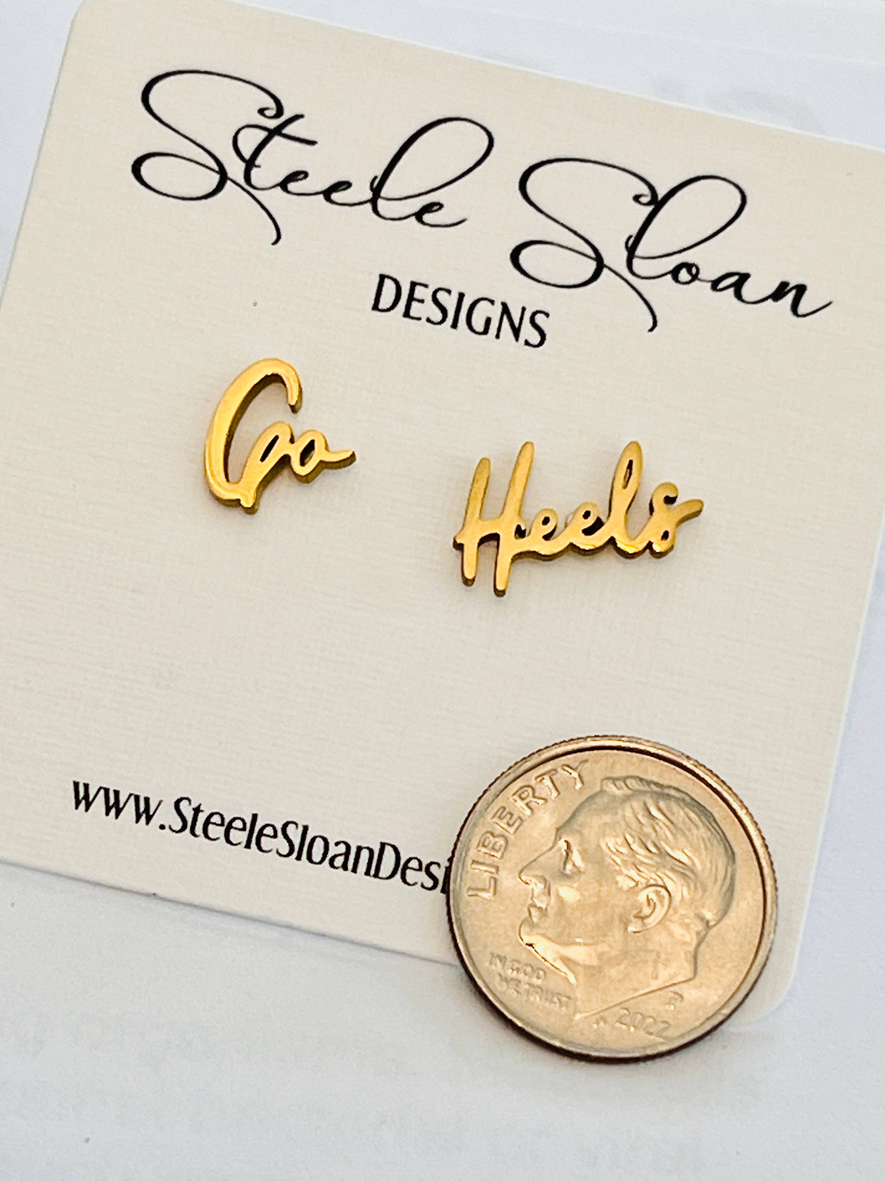 Steele Sloan Designs - Wholesale Stud/Post Earrings - Go Heels Earrings Perfect Gift for TarHeels Fans UNC Gameday1