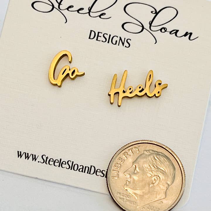 Steele Sloan Designs - Wholesale Stud/Post Earrings - Go Heels Earrings Perfect Gift for TarHeels Fans UNC Gameday1