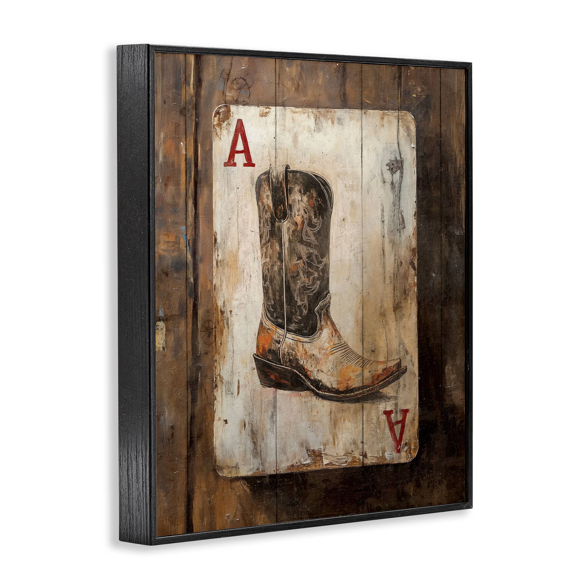 Stupell Industries - Wholesale Wall Sign - Western Rustic Playing Card - Framed Wall Art13