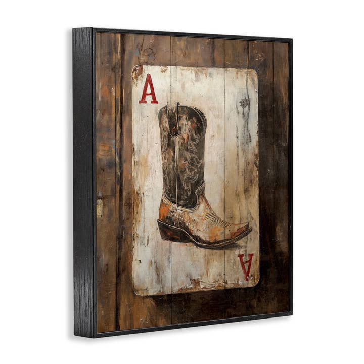 Stupell Industries - Wholesale Wall Sign - Western Rustic Playing Card - Framed Wall Art13