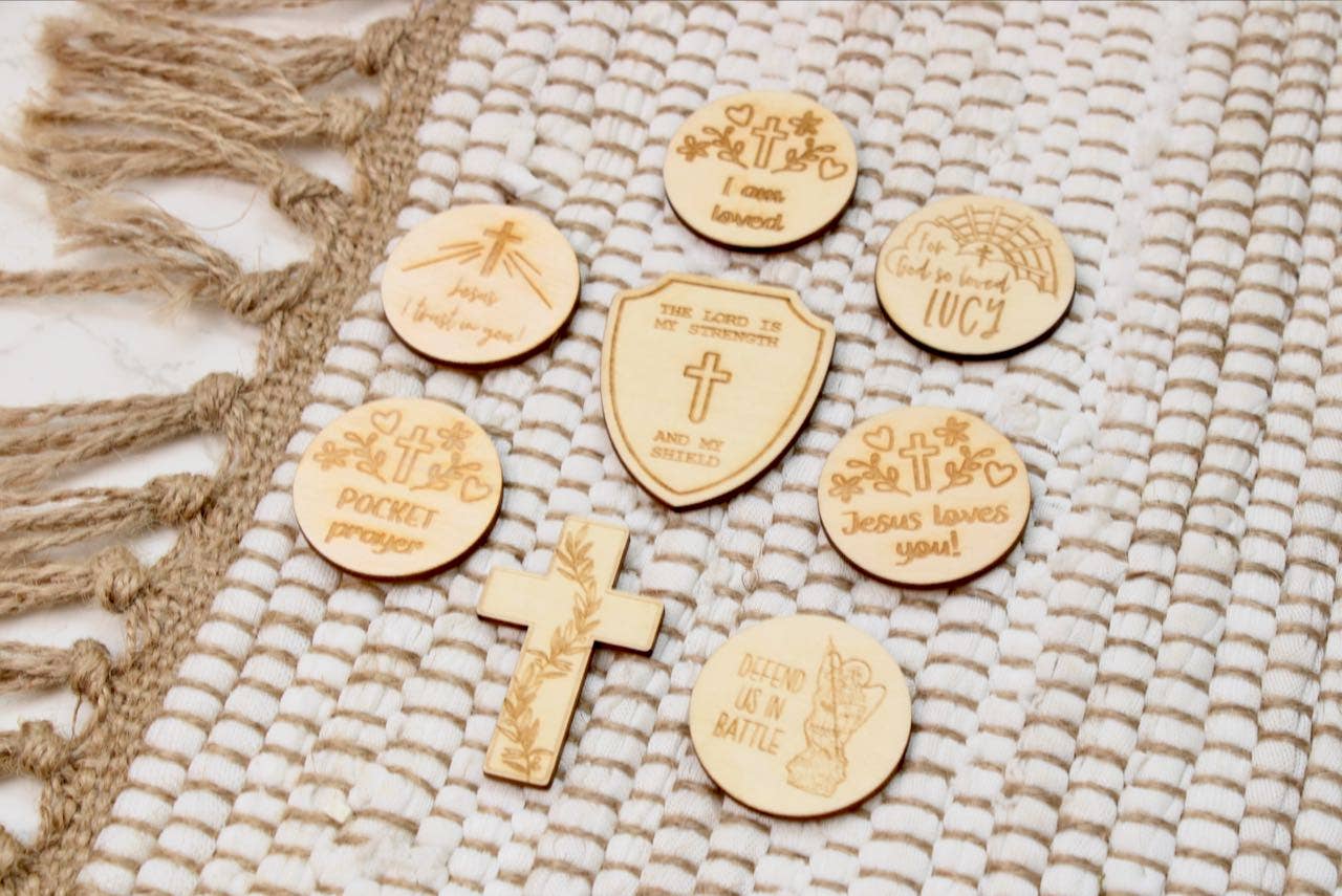 Sketch + Sentiment - Wholesale Keepsake Coin/Token - Psalm 28:7 Pocket Prayer6