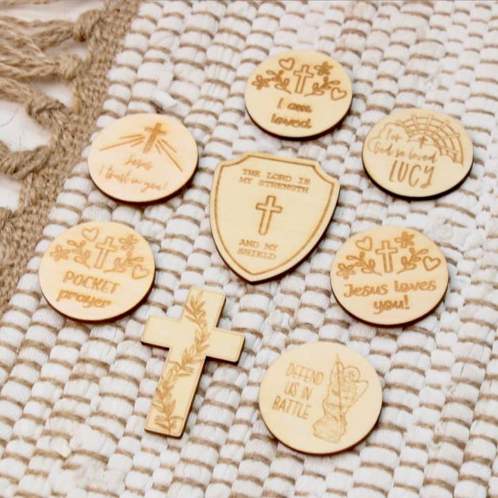 Sketch + Sentiment - Wholesale Keepsake Coin/Token - Psalm 28:7 Pocket Prayer6