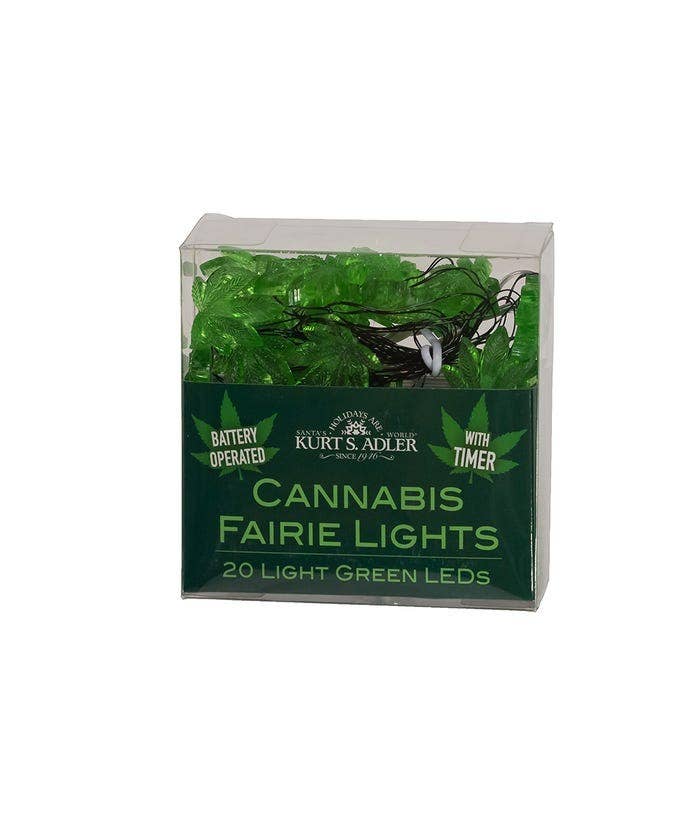 Kurt S. Adler, Inc. - Vente Guirlandes lumineuses - 20 L À PILES DE CANNABIS FAIRIE LED LUMIÈRES4