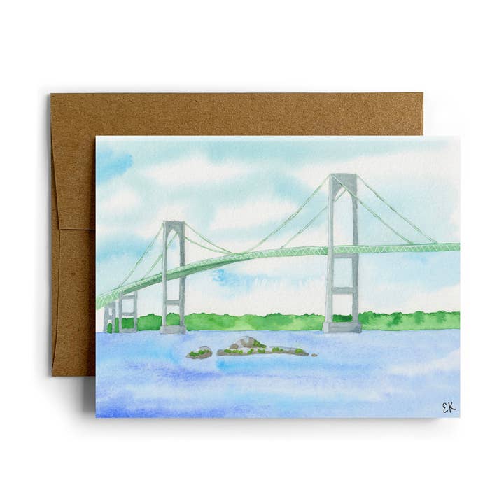 Carte du pont de Newport pour la vente par Eileen Graphics