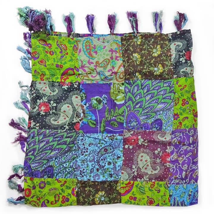 Zig Zag Asian Collection - Wholesale Scarf – Women's - Patchwork Scarf with Tassels9