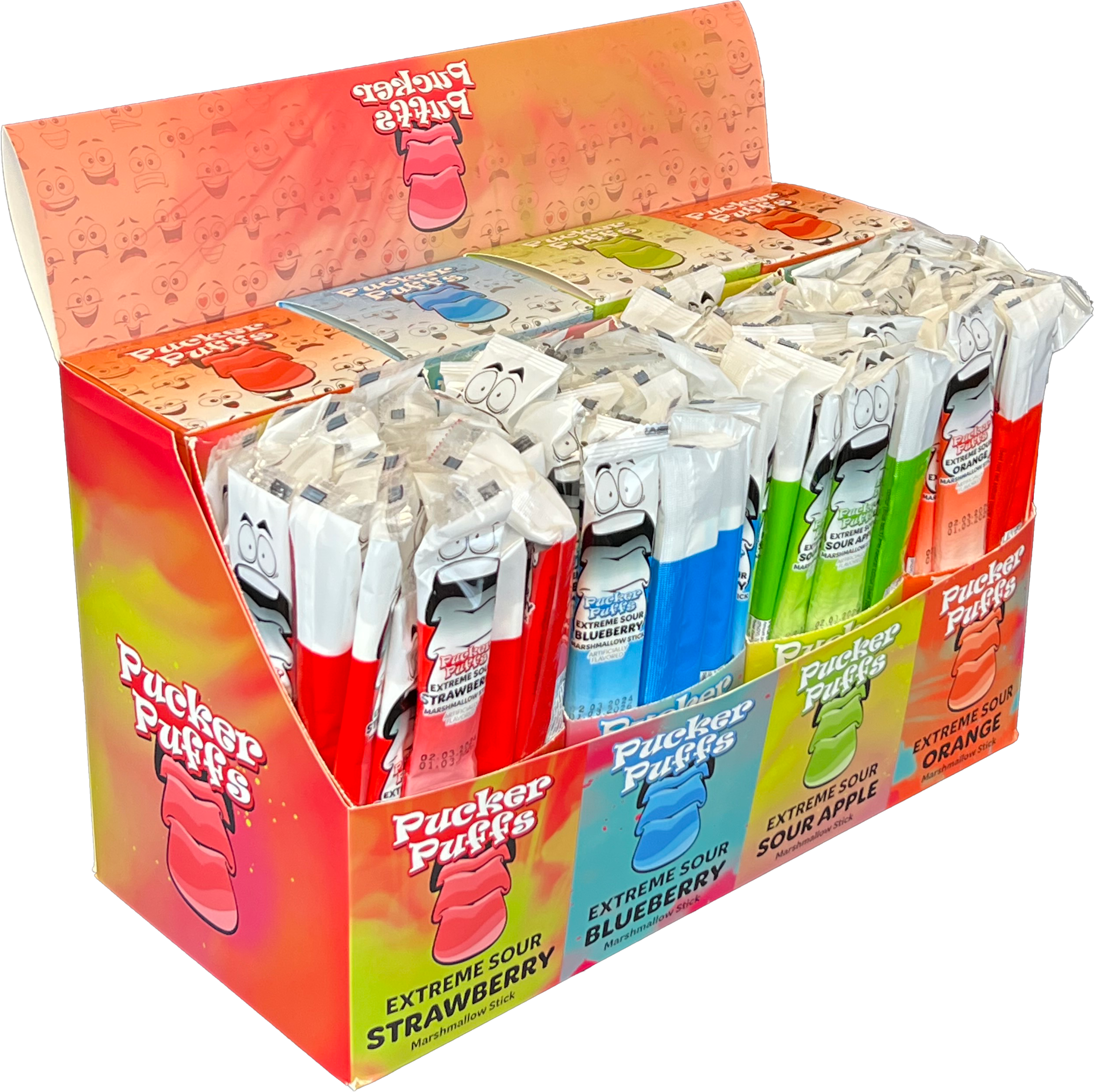 ET Products - Wholesale Hard Candy - Pucker Puffs Candy 240-Unit Display1