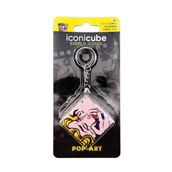 Porta-chaves Pop Art 3x3 por atacado de ICONICUBE