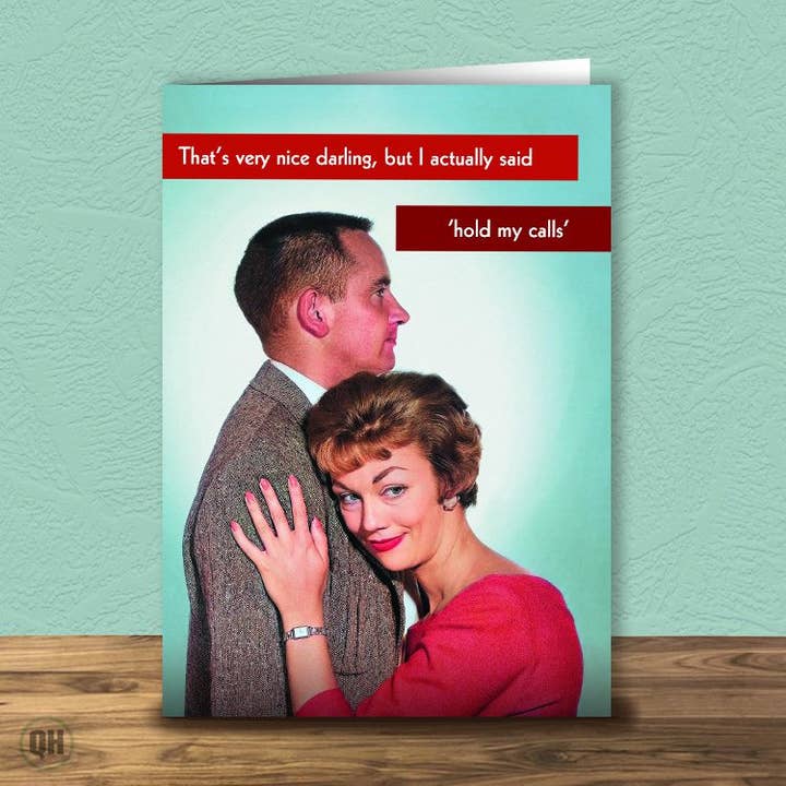 Roligt Alla hjärtans dag-kort - 'Håll mina samtal' fras för wholesale av Quitting Hollywood