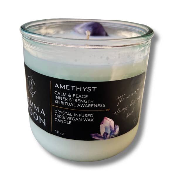 Ametyst | Gemstone Candle for engroshandel hos Gemma Moon
