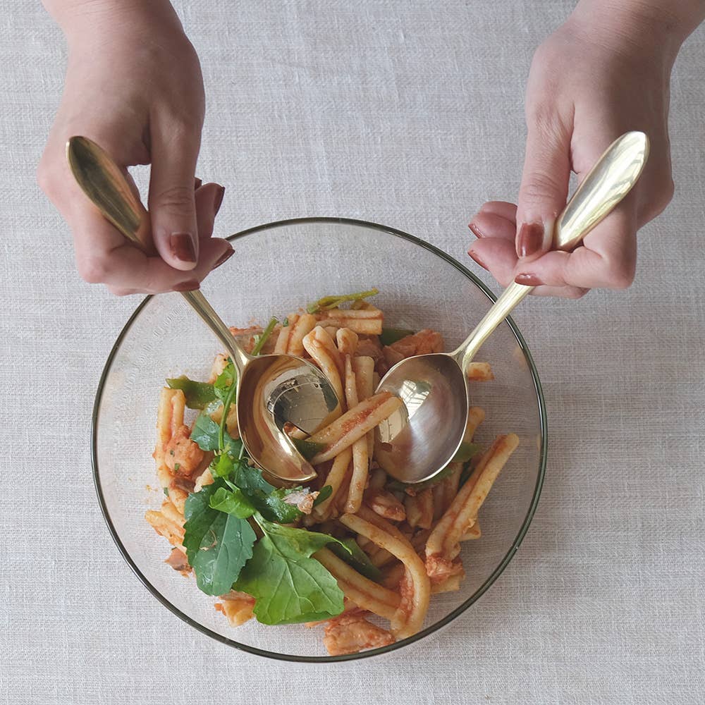 shesay – wholesale Serveringsredskap – BRASS salladsserveringssked lämplig för festscener2