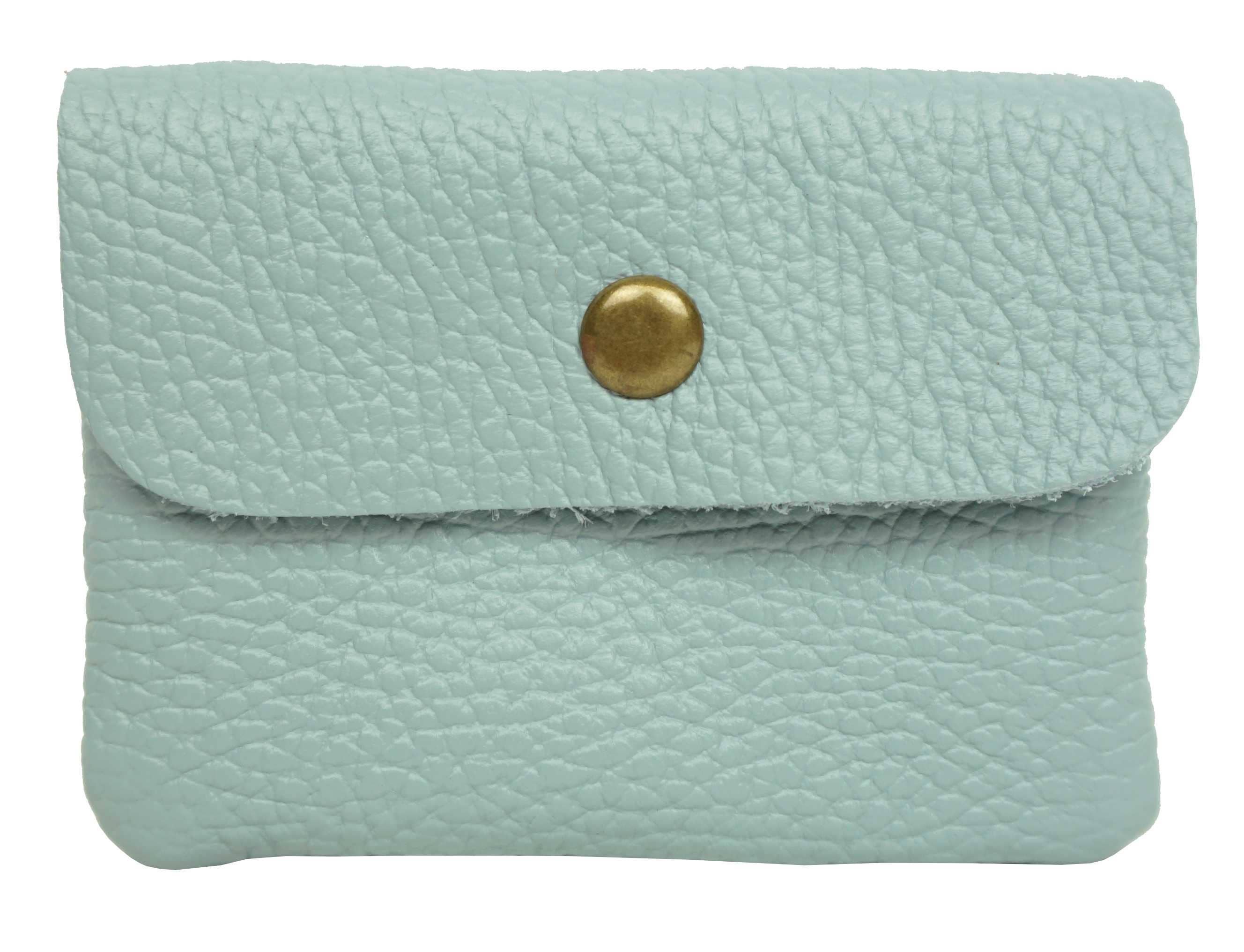 Anais - Wholesale Wallet - Women's - Plain leather wallet with matte gold metal button PMD2700M9
