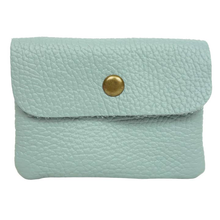 Anais - Wholesale Wallet - Women's - Plain leather wallet with matte gold metal button PMD2700M9