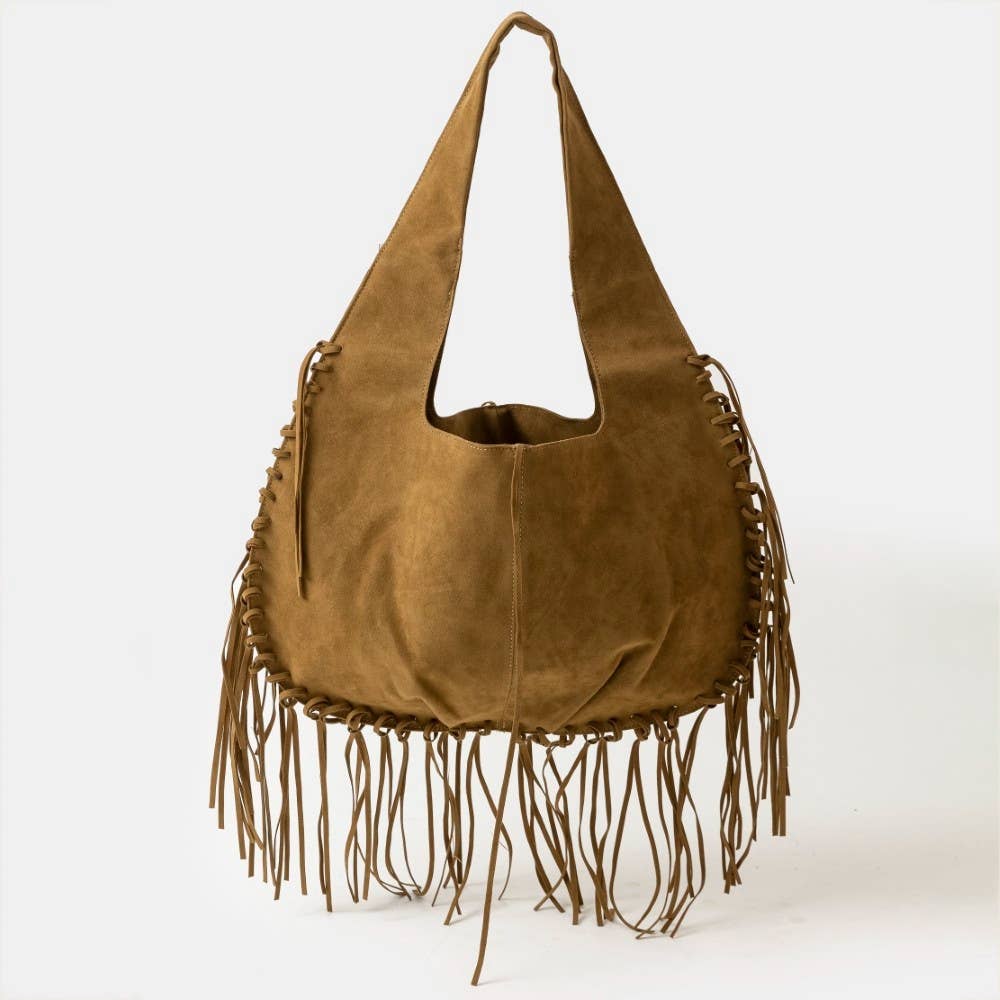 Collections by Fame Accessories – Engroshandel Skuldertaske – til kvinder – Skuldertaske med flossede frynser detaljer7