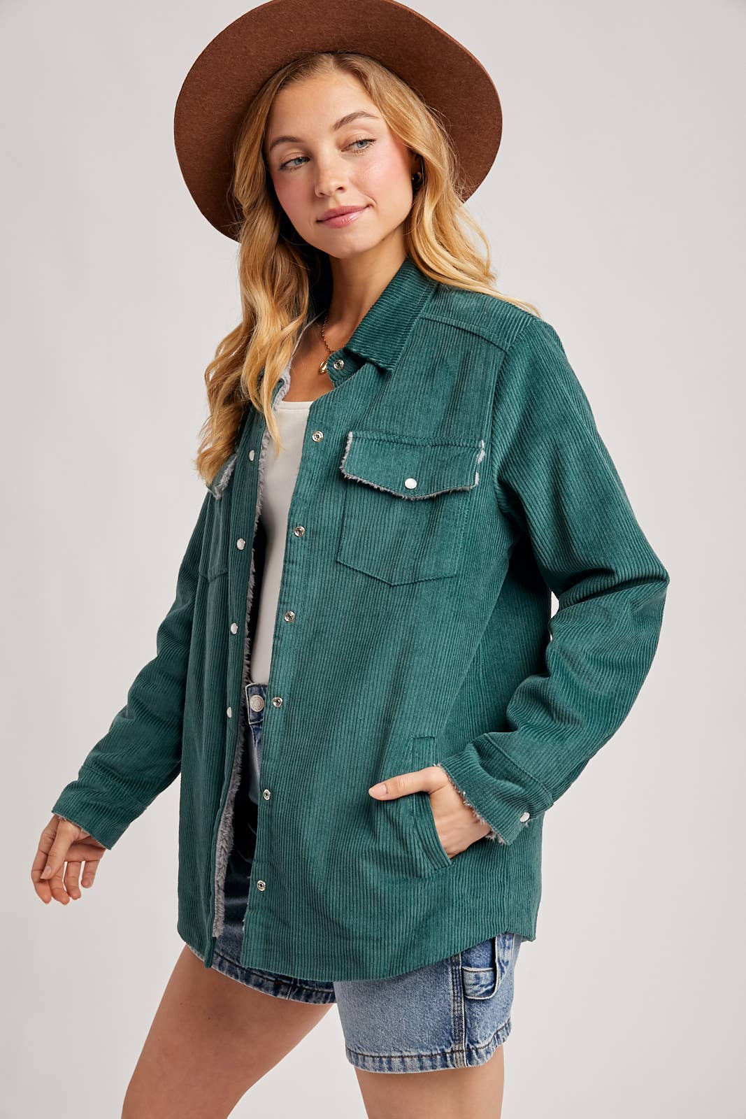 Bluivy - Wholesale Jacket - Women's - CORDUROY SHERPA-LINED JACKET12