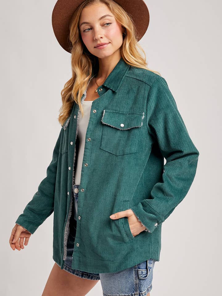 Bluivy - Wholesale Jacket - Women's - CORDUROY SHERPA-LINED JACKET12