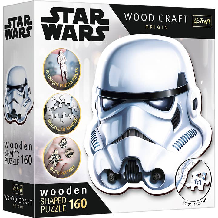 Trefl Wood Craft 160 Piece Wooden Puzzle - Star Wars - Stormtrooper's Helmet for wholesale by Trefl USA