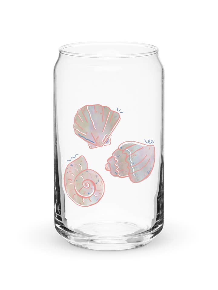 Summer Shells Can Glass for wholesale by kash co studio