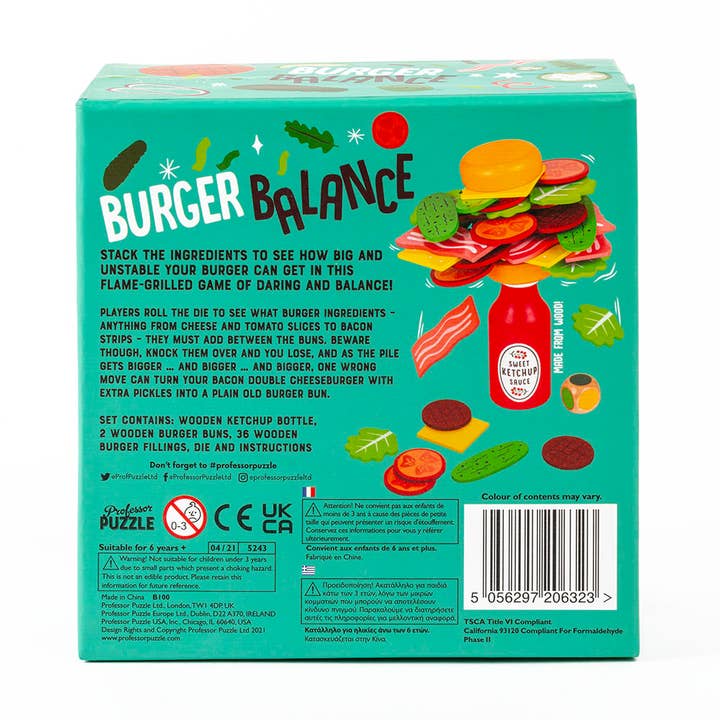 Professor Puzzle USA, Inc. - Wholesale Board Game - Burger Balance7