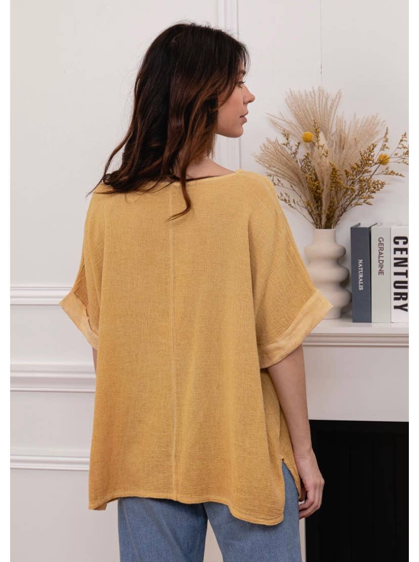 LINEN & COTTON HOUSE – Blusa - Mulher por atacado – Camisa de algodão e linho tamanho único23