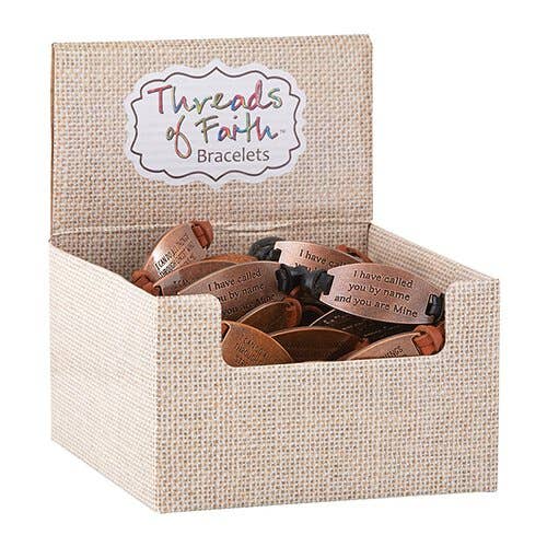 Faithworks by Creative Brands - Wholesale Jewelry Stand & Display - Leather/Metal Plate Bracelet Display - 24pk