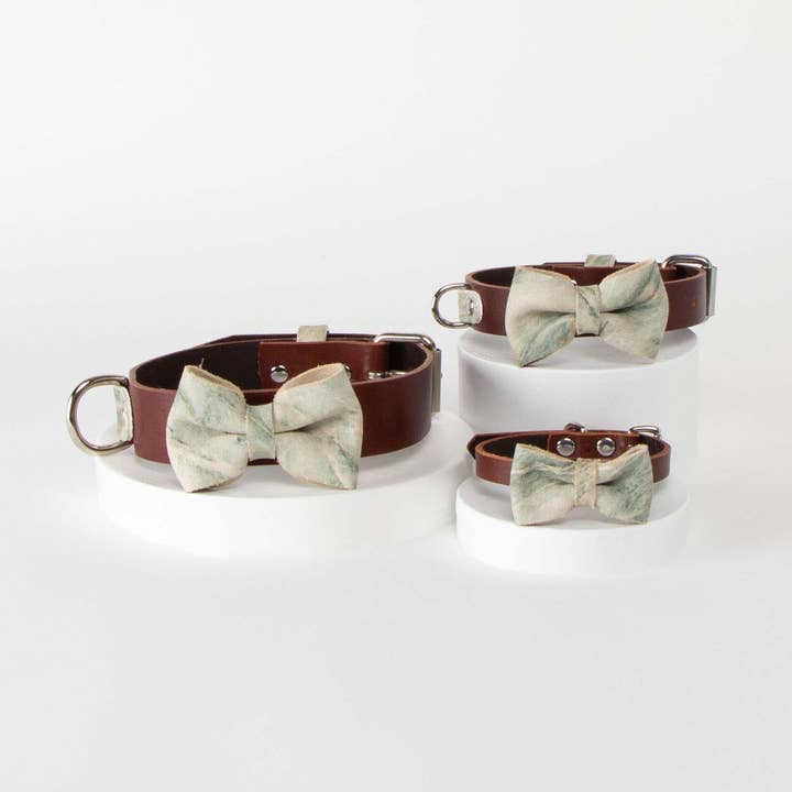 Coleira de cachorro e gravata borboleta Lily por atacado de Signe Louka