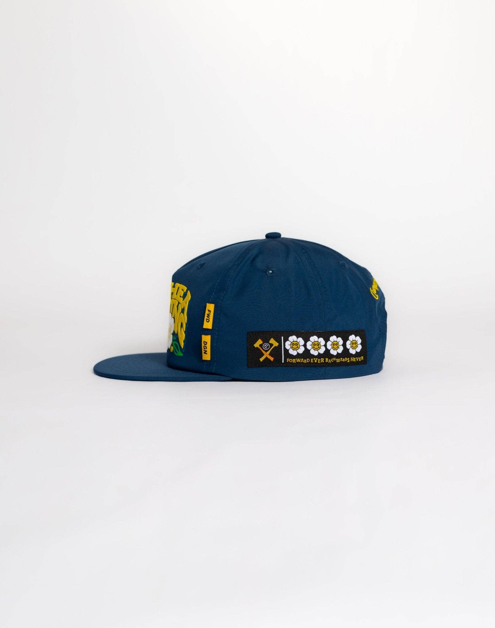Dungeon Forward - Wholesale Flat Brim Cap - Unisex - WTLB - Outchea Thriving - Blue1