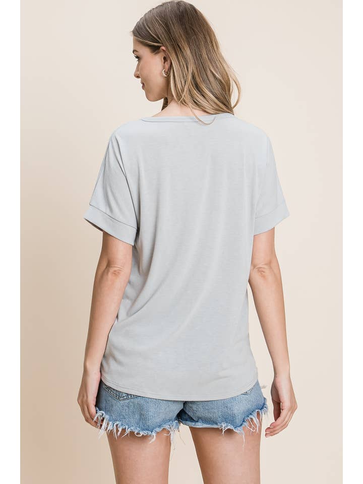 Gray TA1706 Everyday Essential Relaxed Fit Tee for wholesale on Faire3