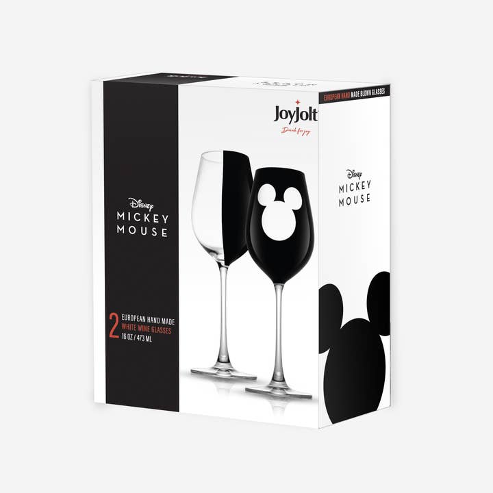 JoyJolt - Venta al por mayor Copas de vino - Copas de vino blanco Disney Luxury Mickey Mouse™, juego de 23
