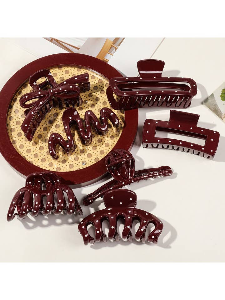 Beau - Pinces à cheveux élégantes rouge vin pour la vente par WEST AUSSIE SUPPLIES