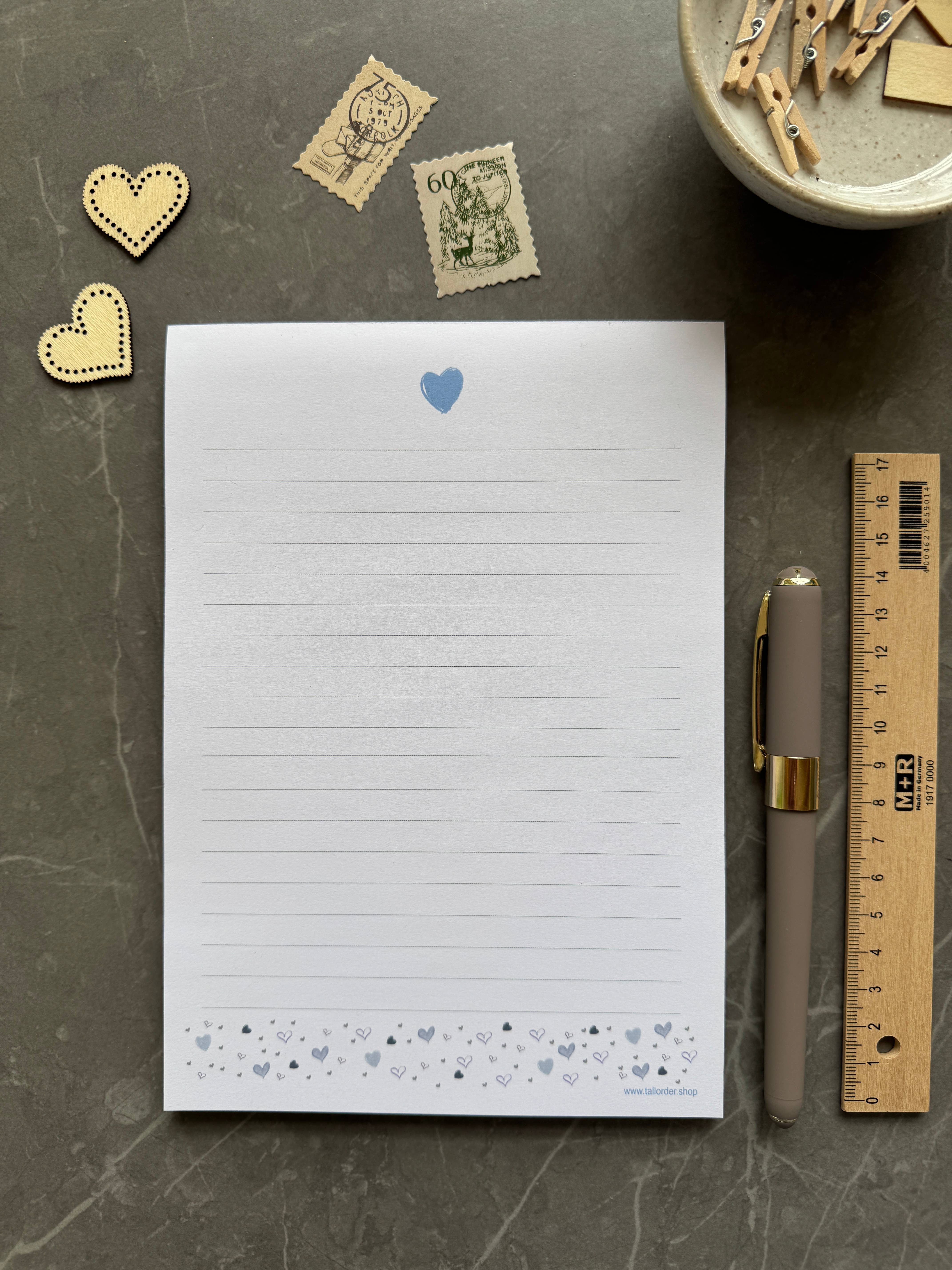 Tall Order - Wholesale Notepad - A5 Notepad with Heart Pattern, Jotter, Love Letter Lined Pad12