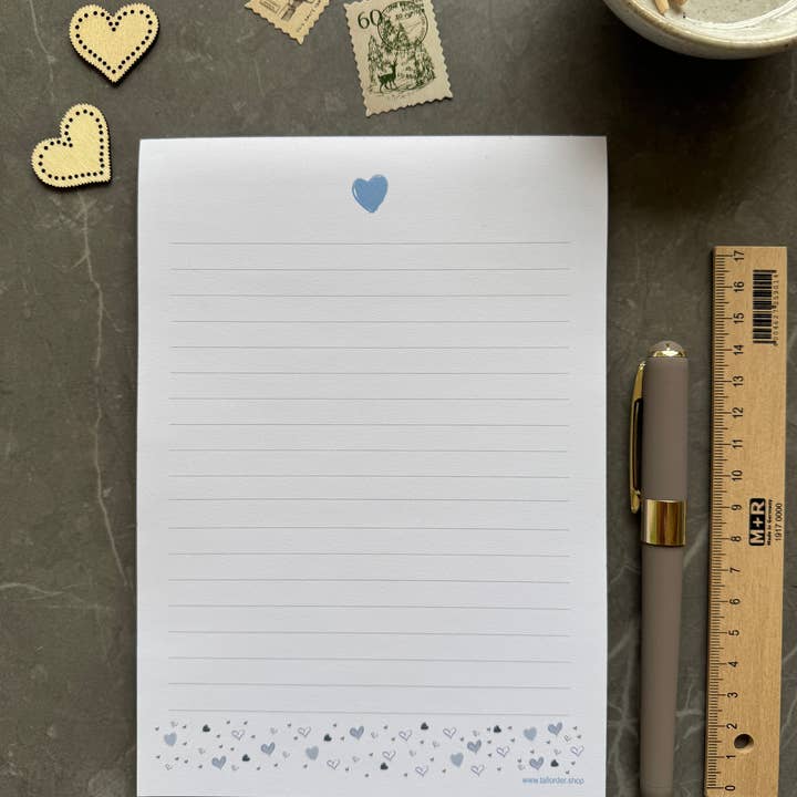 Tall Order - Wholesale Notepad - A5 Notepad with Heart Pattern, Jotter, Love Letter Lined Pad12
