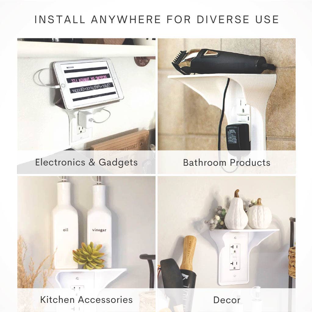 Storage Theory - Wholesale Wall Mounted Shelf - Single Vertical Outlet Power Perch3